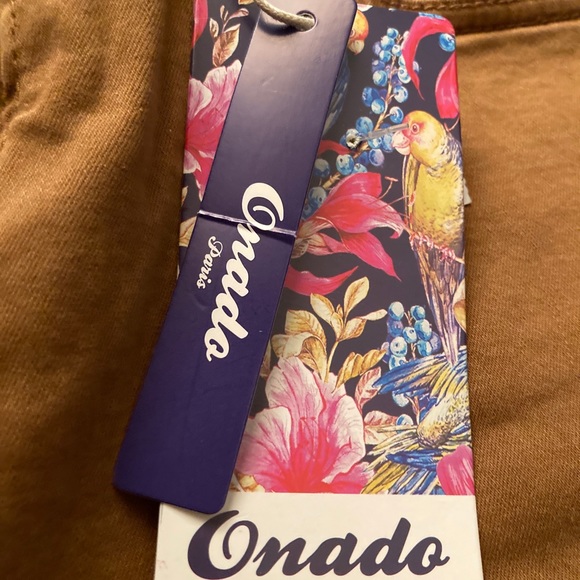 Onado Paris size 8 caramel ankle pants. NWT - Picture 7 of 9